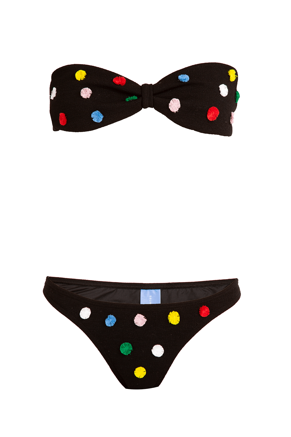 Conjunto Top Amanda e Calcinha Marina - Preto/Multi