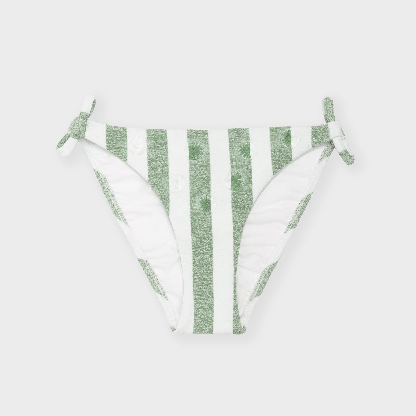 Calcinha Amarração - Verde Listrado